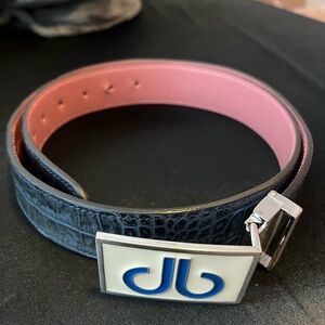 Stylish Black and Pink Belt with Druh logo buckle